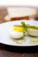 Image showing asparagus and eggs