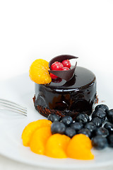 Image showing chocolate and fruit cake