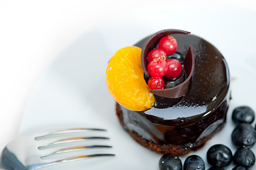 Image showing chocolate and fruit cake