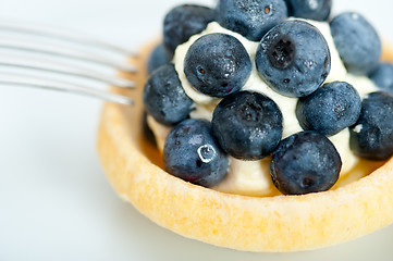 Image showing blueberry cream cupcake