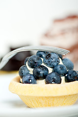 Image showing blueberry cream cupcake