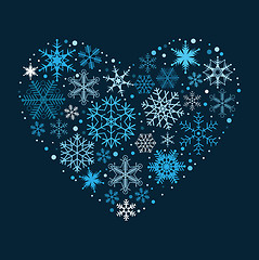Image showing Heart of the Snowflakes.