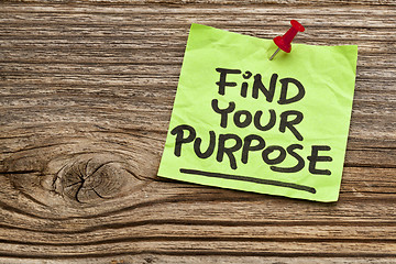 Image showing find your purpose reminder