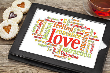 Image showing love and romance word cloud 