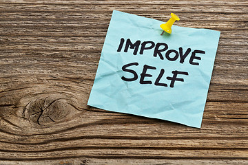 Image showing improve self motivational reminder