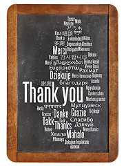 Image showing thank you on blackboard