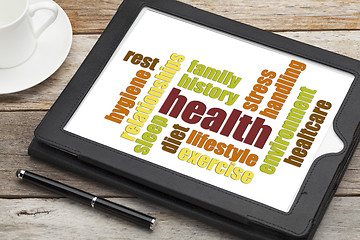 Image showing health word cloud