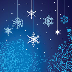 Image showing Snowflakes  vector background.