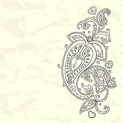 Image showing Hand Drawn Paisley ornament.