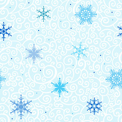 Image showing Seamless Snowflakes  vector background.