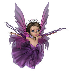 Image showing Flying Little Fairy Butterfly
