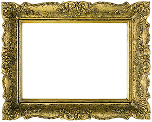 Image showing Golden picture frame cutout