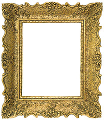 Image showing Golden picture frame cutout