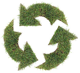 Image showing Recycling Symbol Cut Out