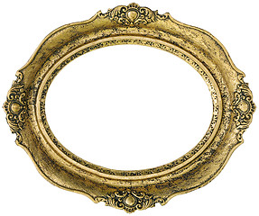 Image showing Golden picture frame cutout