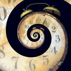 Image showing Infinite Old Rusty Clock