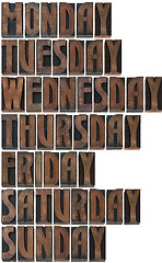 Image showing Days of the Week Cutout