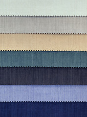 Image showing Cold Tones Fabric Samples