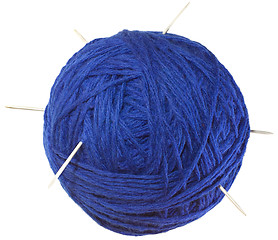 Image showing Blue Ball of Wool Cutout