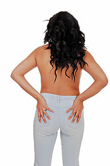 Image showing Topless girl from back.