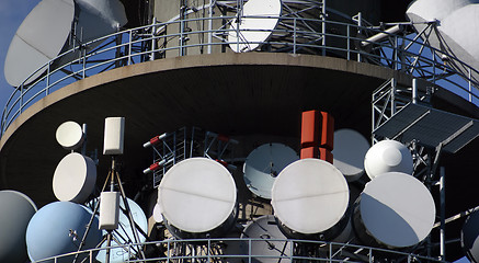 Image showing Satellite dishs