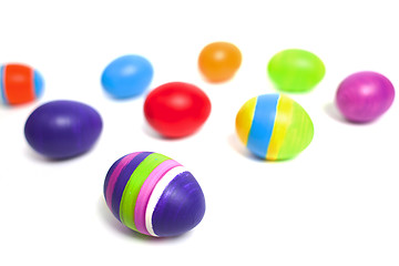 Image showing Coloured easter eggs