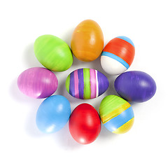 Image showing Coloured easter eggs
