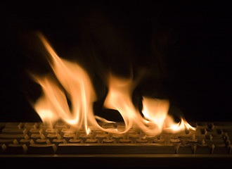 Image showing Keyboard fire