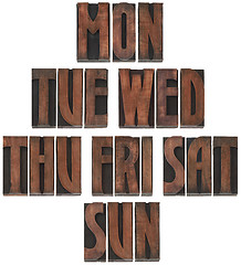 Image showing Days of the Week Cutout