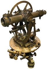 Image showing Old theodolite tacheometer cutout