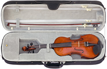 Image showing Violin in the box cutout