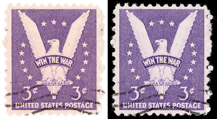 Image showing 3 Cent US Postage Stamp Win the War from 1942