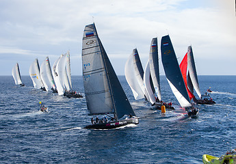 Image showing LANZAROTE, SPAIN - NOVEMBER 19: RC44 Class Association on Day 4 