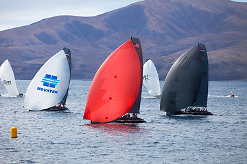 Image showing LANZAROTE, SPAIN - NOVEMBER 19: RC44 Class Association on Day 4 