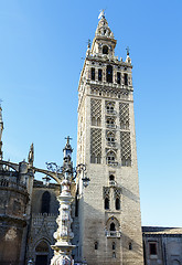 Image showing Giralda tower, the belfry of the Cathedral of Sevilla