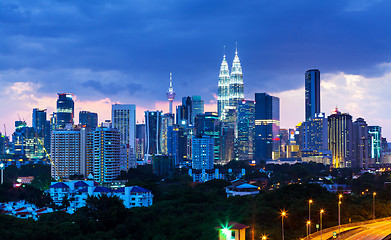 Image showing Kuala Lumpur skyline at night