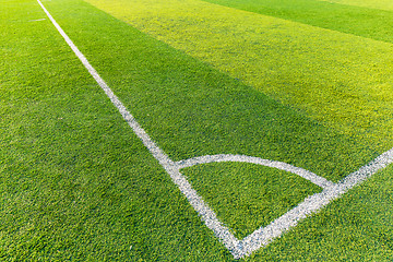 Image showing Corner of a synthetic football field 
