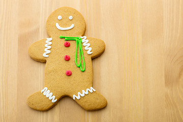 Image showing Gingerbread man cookie