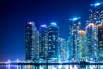 Image showing Busan city at night