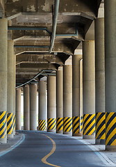 Image showing The view under the viaduct