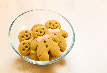 Image showing Gingerbread man cookie