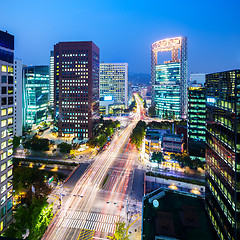 Image showing Seoul city at night