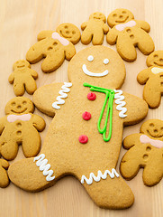 Image showing Gingerbread man cookie together