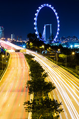 Image showing Singapore city at night