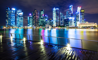 Image showing Singapore city at night