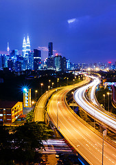 Image showing Kuala Lumpur skyline at night