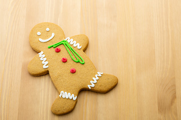 Image showing Gingerbread man cookie