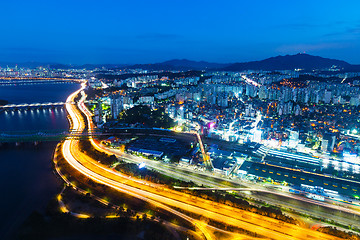 Image showing Seoul city night