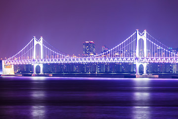 Image showing Suspension bridge at Busan