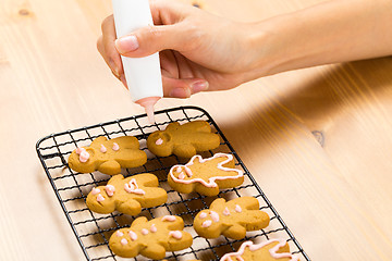 Image showing Homemade gingerbread man